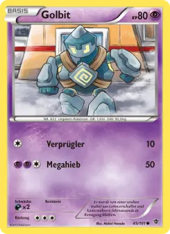 Pokémon-Karte Golbit 045/101