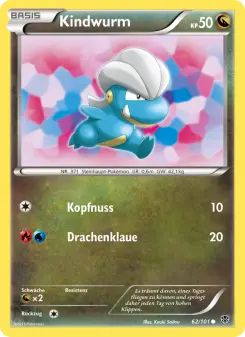 Pokémon-Karte Kindwurm 062/101