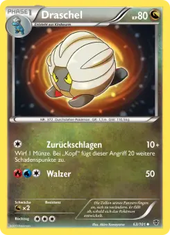 Pokémon-Karte Draschel 063/101