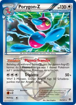 Pokémon-Karte Porygon-Z 074/101