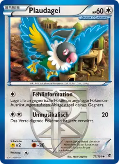 Pokémon-Karte Plaudagei 077/101