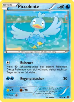 Pokémon-Karte Piccolente 026/098