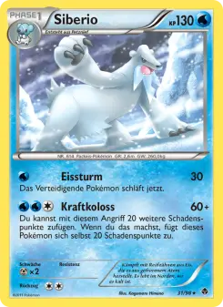 Pokémon-Karte Siberio 031/098