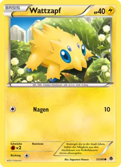 Pokémon-Karte Wattzapf 033/098