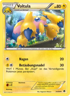 Pokémon-Karte Voltula 034/098