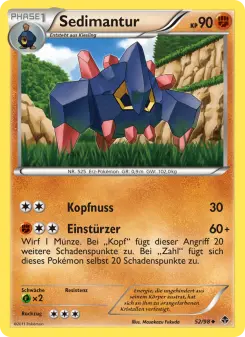 Pokémon-Karte Sedimantur 052/098