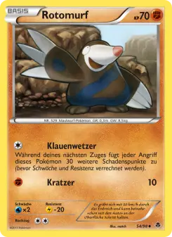 Pokémon-Karte Rotomurf 054/098