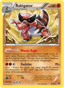 Pokémon-Karte Rabigator 062/098