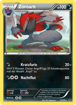 Pokémon-Karte Zoroark 067/098