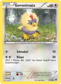 Pokémon-Karte Geronimatz 087/098