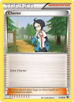 Pokémon-Karte Cheren 091/098