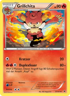 Pokémon-Karte Grillchita 017/101