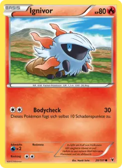 Pokémon-Karte Ignivor 020/101