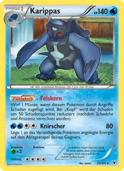 Pokémon-Karte Karippas 026/101