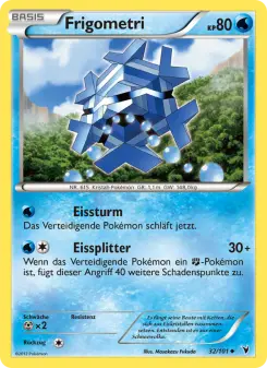 Pokémon-Karte Frigometri 032/101