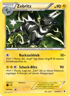 Pokémon-Karte Zebritz 036/101