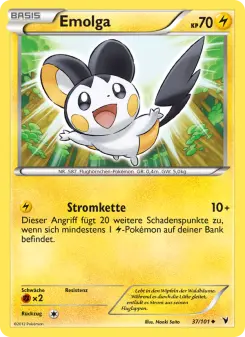 Pokémon-Karte Emolga 037/101