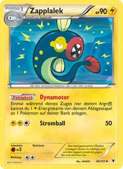 Pokémon-Karte Zapplalek 040/101