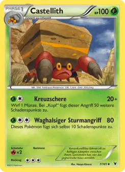 Pokémon-Karte Castellith 007/101
