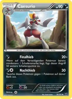 Pokémon-Karte Caesurio 076/101