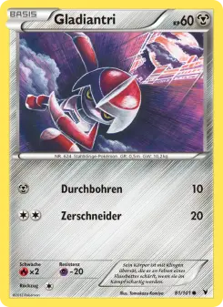 Pokémon-Karte Gladiantri 081/101