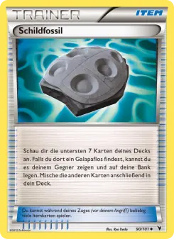 Pokémon-Karte Schildfossil 090/101