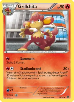 Pokémon-Karte Grillchita 016/099
