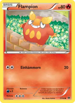 Pokémon-Karte Flampion 017/099