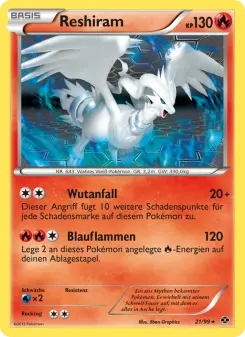 Pokémon-Karte Reshiram 021/099