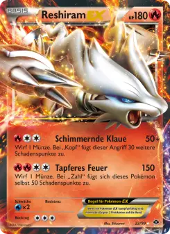 Pokémon-Karte Reshiram-EX 022/099