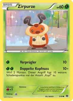 Pokémon-Karte Zirpurze 003/099