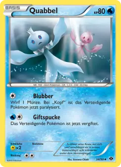 Pokémon-Karte Quabbel 034/099