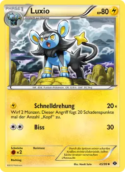 Pokémon-Karte Luxio 045/099