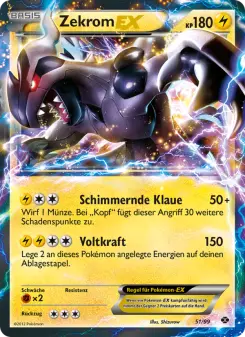 Pokémon-Karte Zekrom-EX 051/099