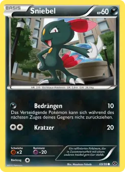 Pokémon-Karte Sniebel 069/099