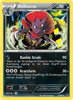 Pokémon-Karte Snibunna 070/099