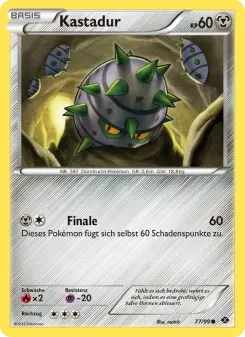 Pokémon-Karte Kastadur 077/099