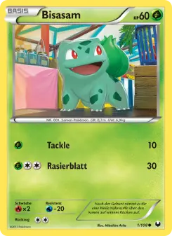 Pokémon-Karte Bisasam 001/108