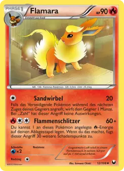 Pokémon-Karte Flamara 012/108