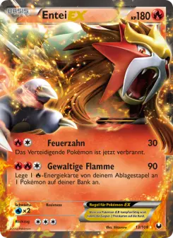 Pokémon-Karte Entei-EX 013/108
