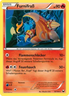 Pokémon-Karte Furnifraß 019/108