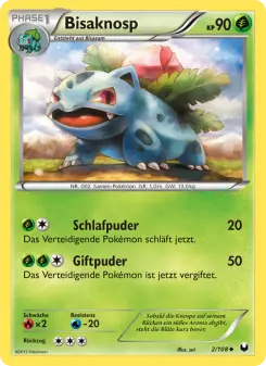 Pokémon-Karte Bisaknosp 002/108