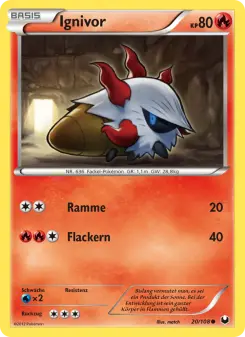 Pokémon-Karte Ignivor 020/108