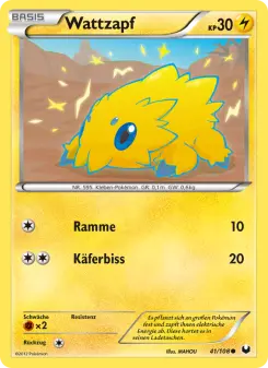 Pokémon-Karte Wattzapf 041/108
