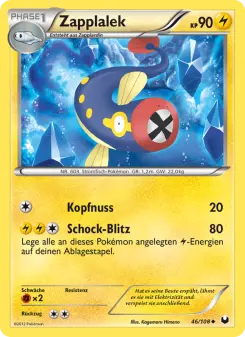 Pokémon-Karte Zapplalek 046/108