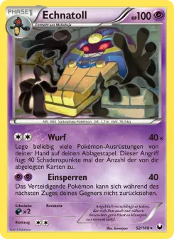Pokémon-Karte Echnatoll 052/108
