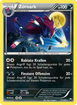 Pokémon-Karte Zoroark 071/108