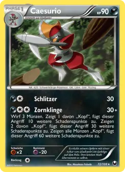 Pokémon-Karte Caesurio 072/108
