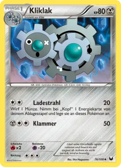 Pokémon-Karte Kliklak 076/108