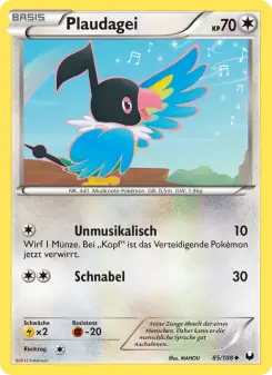 Pokémon-Karte Plaudagei 085/108